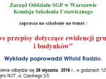 Nowe przepisy dotyczące ewidencji gruntów i&nbsp;budynków