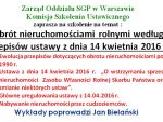 Szkolenie – Obrót nieruchomościami rolnymi