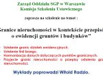 Granice nieruchomości w&nbsp;kontekście przepisów o&nbsp;ewidencji gruntów i&nbsp;budynków