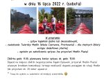 Spływ kajakowy rzeką Wkrą w&nbsp;dniu 16.07.2022&nbsp;r. (sobota)
