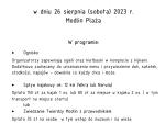 Impreza Integracyjna – Modlin Plaża – 26 sierpnia (sobota) 2023&nbsp;r.