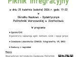 Piknik Integracyjny 2026 – 25 kwietnia, Józefosław